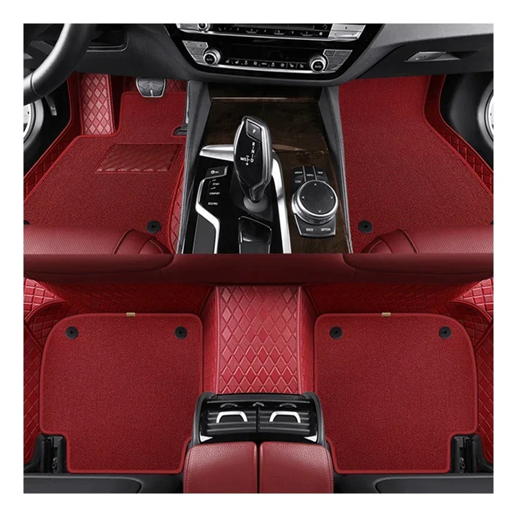 3D 4D 5D 7D Leather Custom Car Floor Mats Carpet Material Roll Anti Slip Carpet Accessories For Bmw