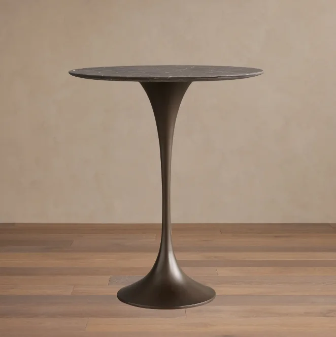 Luxury Dining Room Furniture Marble Top Birtro Bar Table Round Small Counter Table