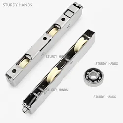 1pc Stainless Steel Door Window Pulley Sliding Door Caster Balcony Door Roller Window Pulley Furniture Hardware Cabinet Wheel