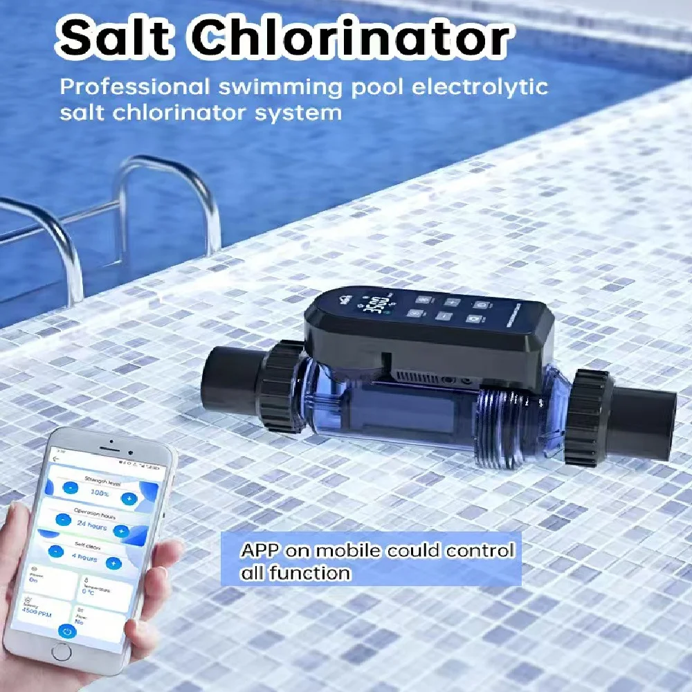 Generatore di cloro sale per piscina Sistema di cloratore di sale elettrolitico professionale Telecomando di