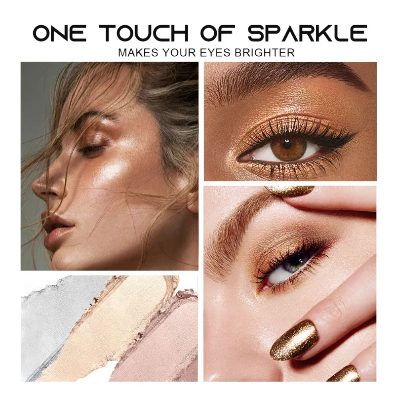 Ombretto in stick 2 in 1 Baco da seta per dormire Alta luce Lunga durata Alta pigmentazione Shimmer Glitter Matita per ombretti Trucco impermeabile