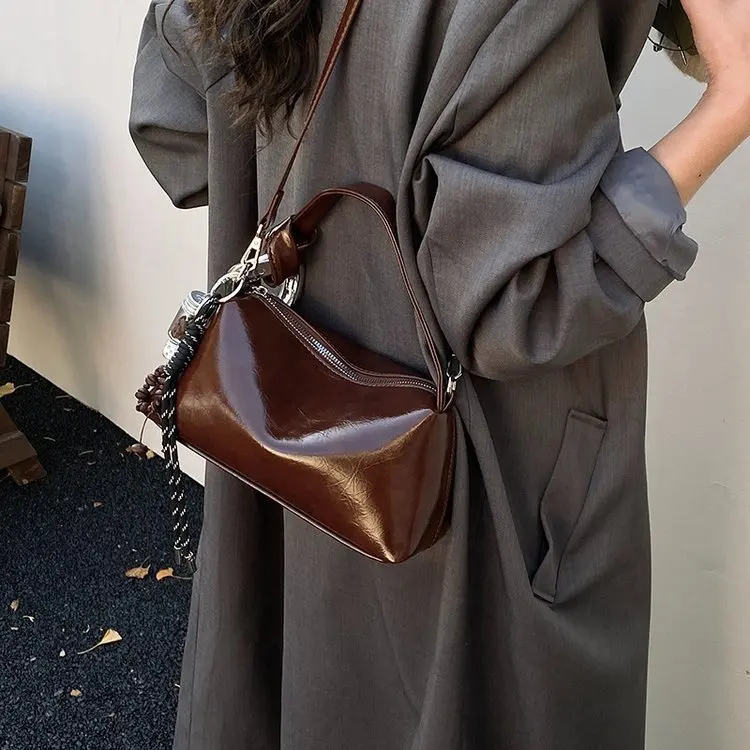 

Chic French Style Shoulder Bag 2025, Elegant Underarm Purse for Women, Boho Casual Crossbody Bag, Multi-Way Carry Soft​