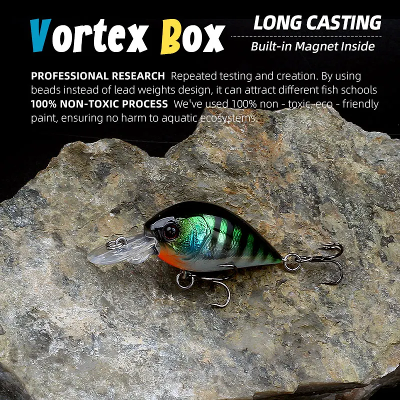 ماجيك يعمل 5 قطعة لكل مجموعة مايكرو كرانكبيتس 35 مللي متر DR 4.2 جرام الصيد إغراء Wobblers سمك السلمون المرقط السحر كرانكبيت العائمة الطعوم الاصطناعية #4