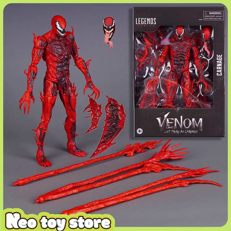 

8-Inch Venom Action Figurine Massacre Deluxe Edition Multi Weapon Joint Mobile Handpiece Marve Model Pendant Birthday Gift