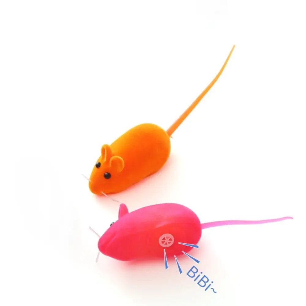 Plush Cat Toy New Rubber Sound Kitten Interactive Toy Playing Teasing Mouse Model Cat Teaser Toy Pet