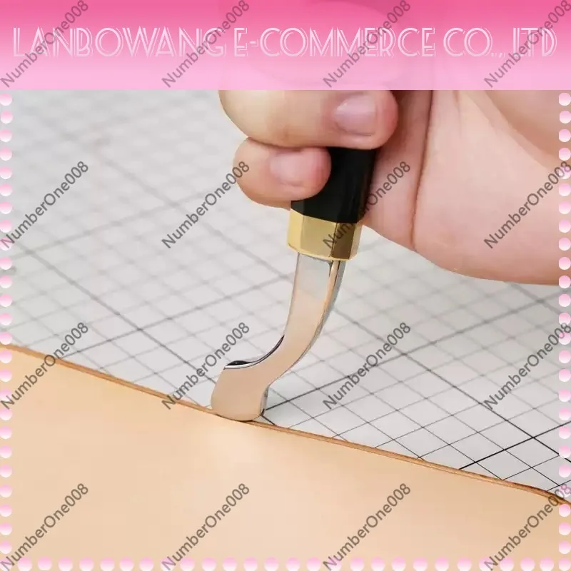 Leather Edge Groover Folder Tool, Handmade Adjustable Creasing Folding Machine for DIY Leather Craft Decorative Lines