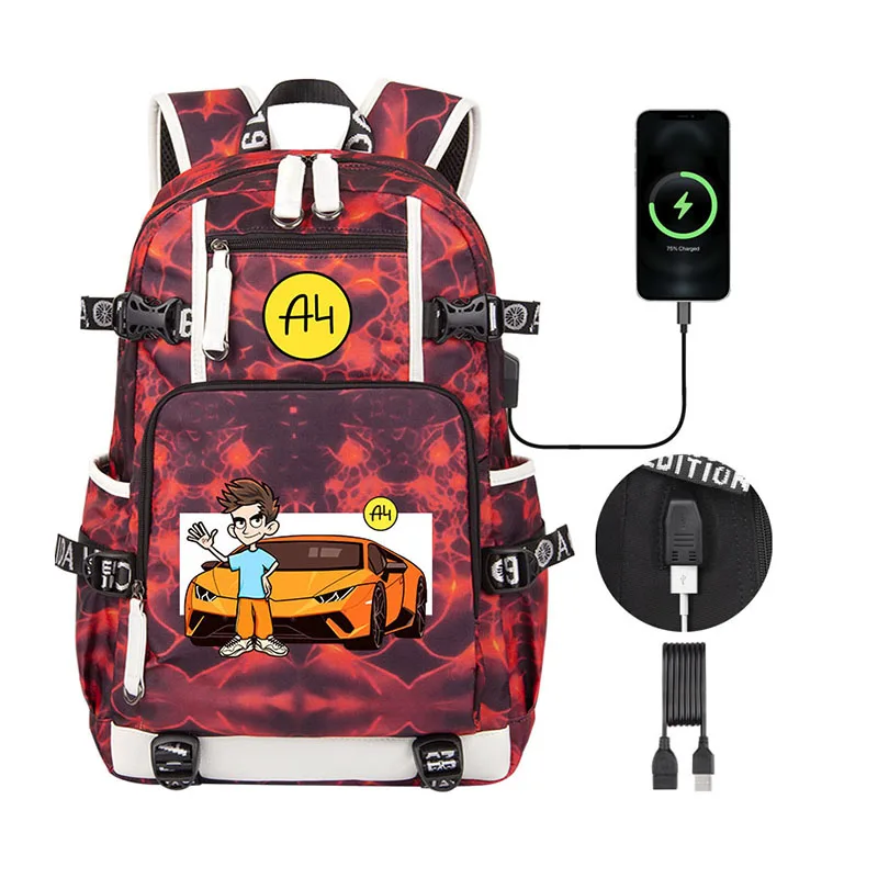 Imagem -02 - Mochila Portátil Usb de Grande Capacidade para Crianças Bolsa Escolar de Merch para Meninos Homens e Mulheres Nova 2023 a4 Ver