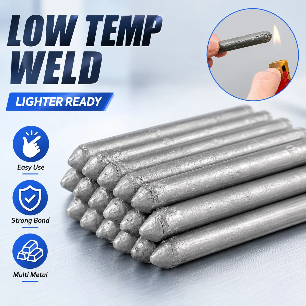 Easy Melt Low Temperature Welding Rods Flux Cored High Strength for Copper Iron Stainless Steel Aluminum Repairing Kits