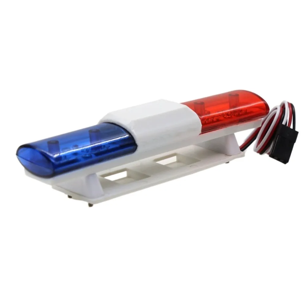 Luz de Flash de policía LED 1/10, 6 modos de simulación, luces alarmantes, piezas de vehículos RC rojo y azul, accesorios de coche RC para Axial SCX10 D90