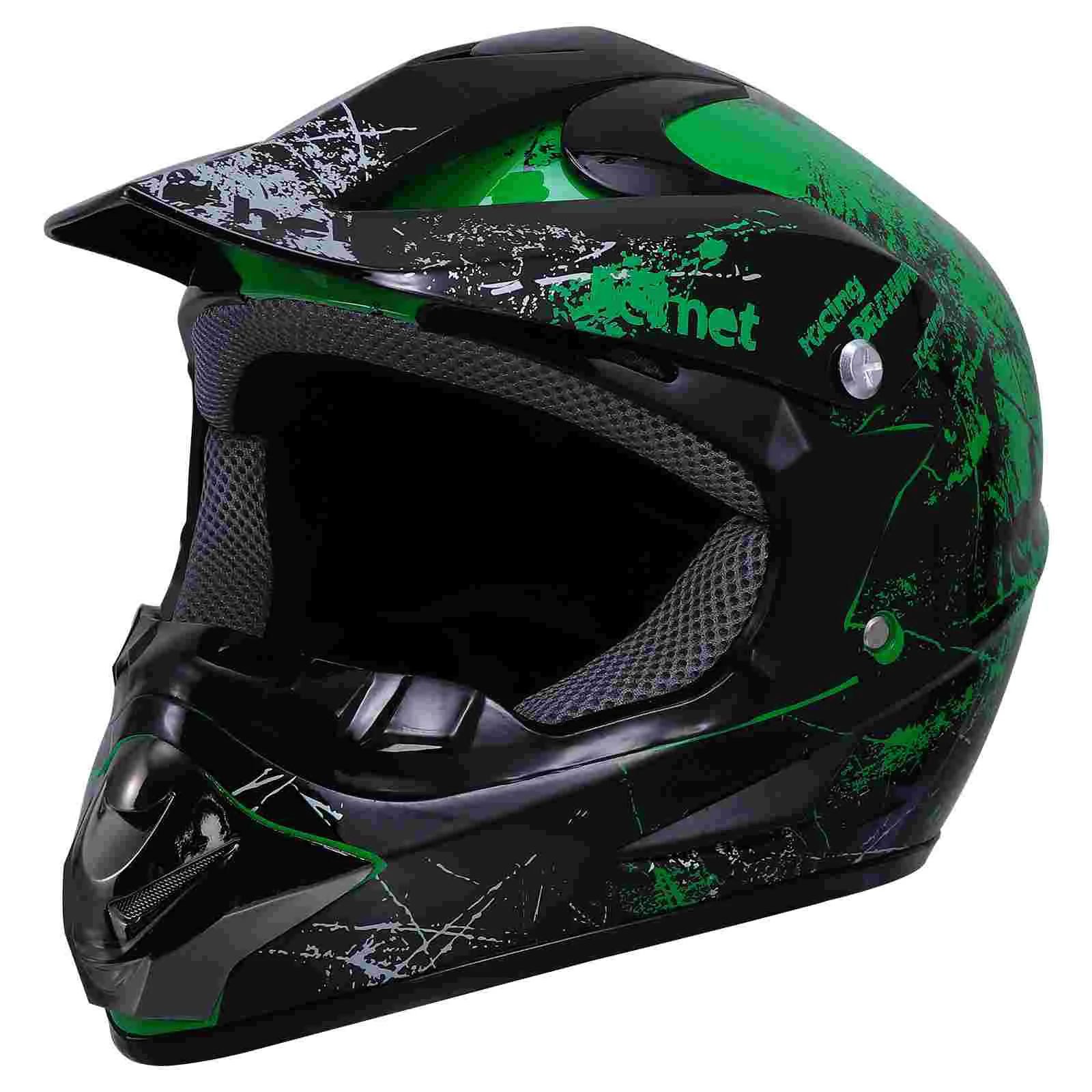 

Open Face Moped Full Motorcycle Helmets Safety for Motocross Electric Car Green