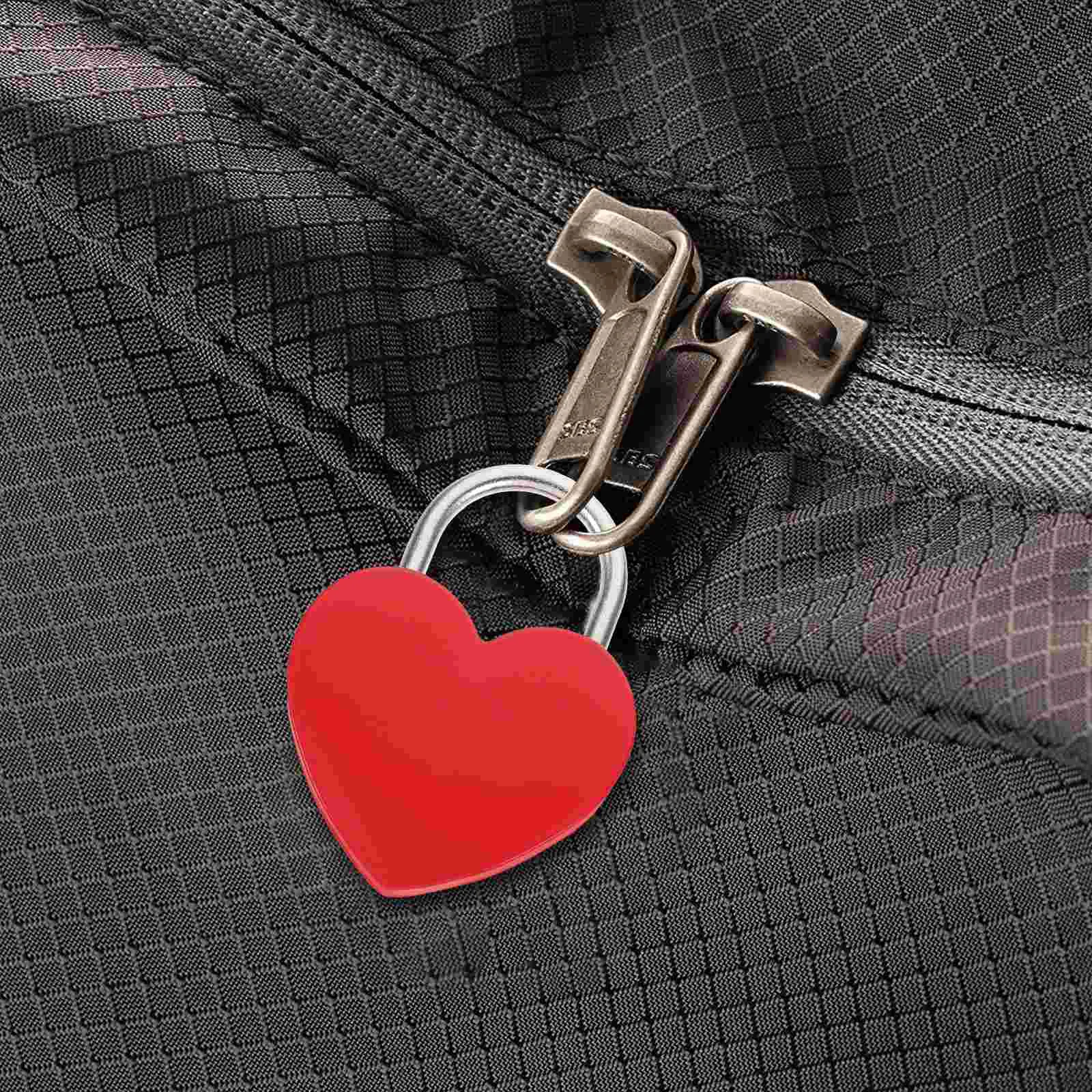 Key Chain Heart Lock Lovers Pink Keychain Padlock Zinc Alloy Small Locker Locks