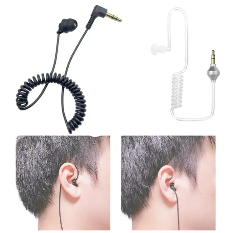 Single Side Wired In-Ear Earphone Heavy Bass Flexible Spring Cable Headset for Drivers Student Home Daily Use