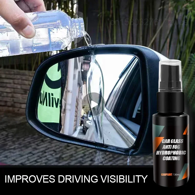 100ml Car Glass Rain Repellent Spray Hydrophobic Coating Long Lasting Waterproof Oil Film Prevention for Windshield Amagi