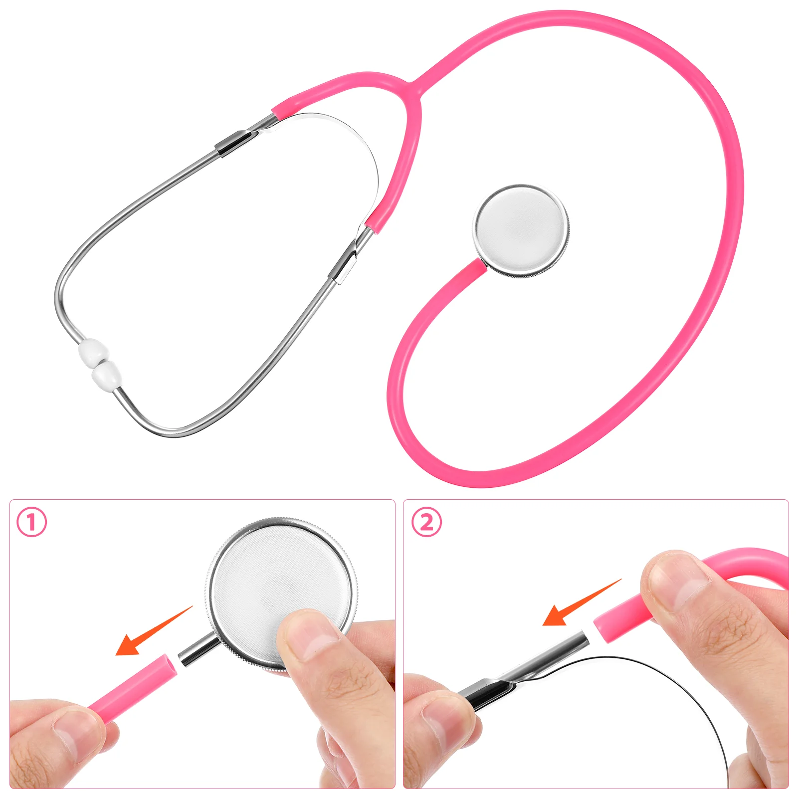 Stéthoscope pour enfants, kit de médecin en aluminium, modèle de jouets pour les tout-petits de 3 à 5 ans