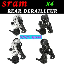 SRAM X4 REAR DERAILLEUR 9/8/7 SPEED Black/Silver REAR DERAILLEUR short OR Medium CAGE MTB /FOLDING bike Groupset Bike Kit