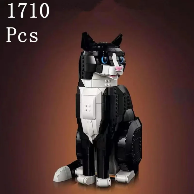 

Новый конструктор MOC 21349: Модель кошки из строительных блоков, милый мультяшный набор-головоломка для детей, рождественский подарок