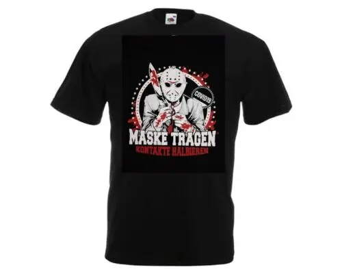 Shirt MAN & WOMEN - MASKE TRAGEN -  FUNNY - JASON - MOTIV