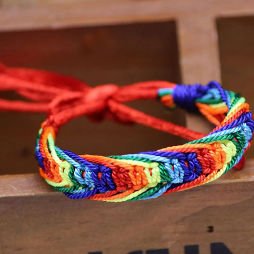 

10Pcs Colorful Braided Bracelets for Kids Handmade Woven Jewelry Decor Perfect Gift Children Party Beach Dance Wear Premium