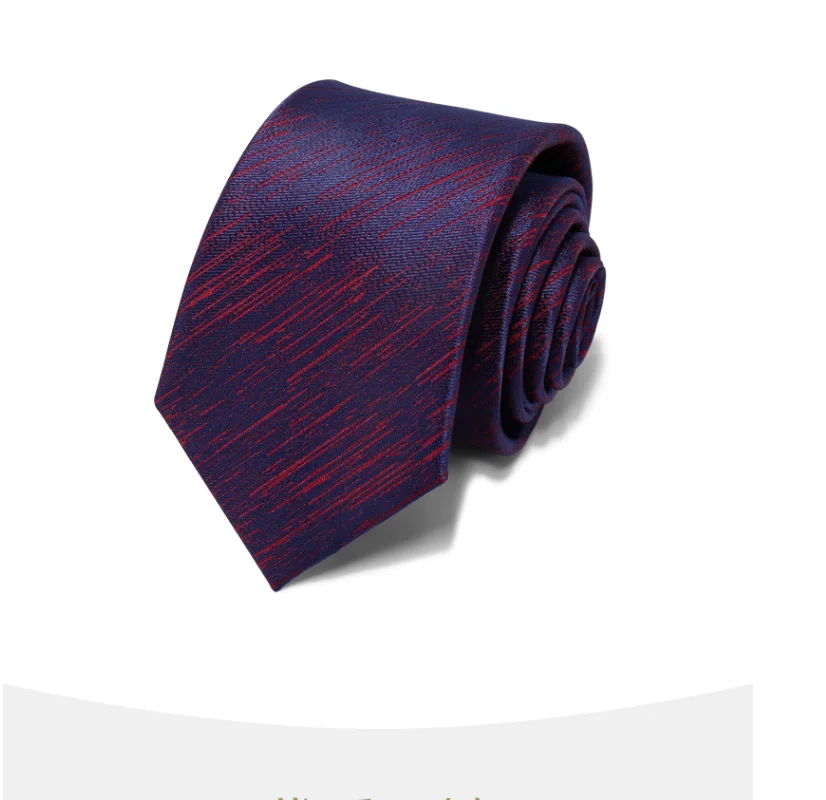 Blue Purple Gradient Stripe Tie Men's Wedding Dress Business 7cm Casual Narrow  Personalized Pattern