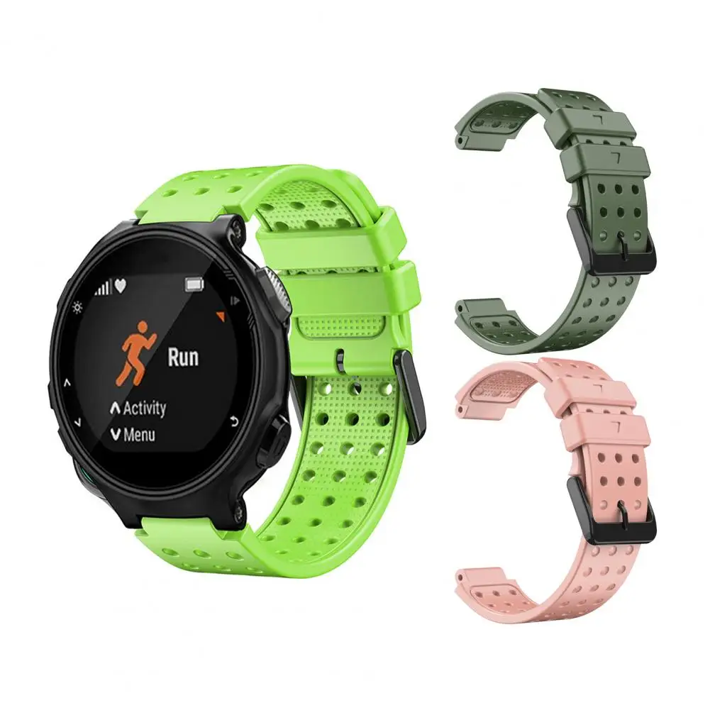 Watch Band Breathable Solid Soft Silicone Strap Smart Bracelet Band For Forerunner 220 230 235 235lite 630 620 735 735xt