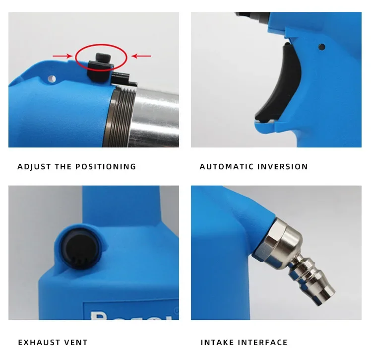 ROCOL Pneumatic Rivet Nut Gun Kit Industrial Adjustable Stroke Pneumatic Hydraulic Automatic Riveter Tool M3-M12 Rivnut Riveting