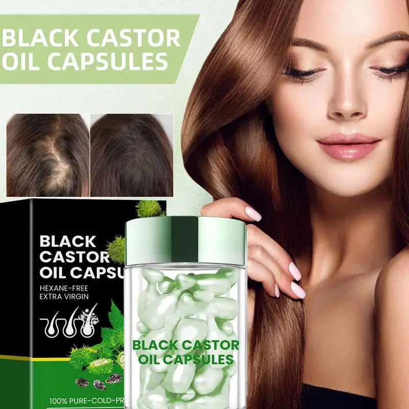 

Hair Thickener Serums Strength Hair Growth Oil For Women 30pcs Natural Moisturizing Black Castor Oil Hair Oil For Thinning Hair