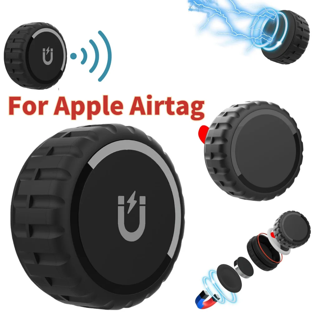 1/2PCS For Airtag Apple Case Metal Sticker Suction For Air Tag Holder GPS Tracker Car Bike Motorcycle For AirTags Protector