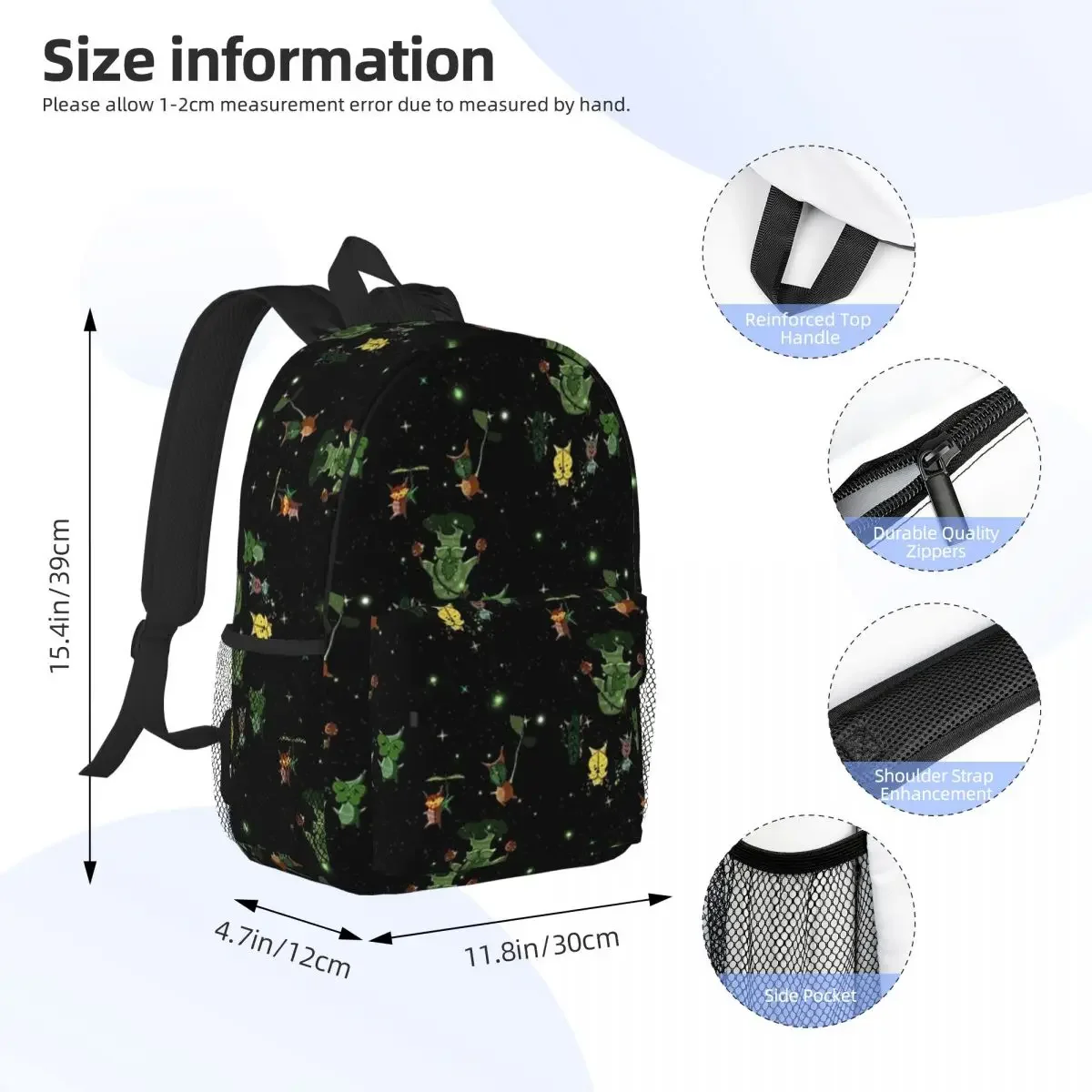 Hestu And Koroks Backpacks Boys Girls Bookbag Cartoon Students School Bags Laptop Rucksack Shoulder Bag Large Capacity