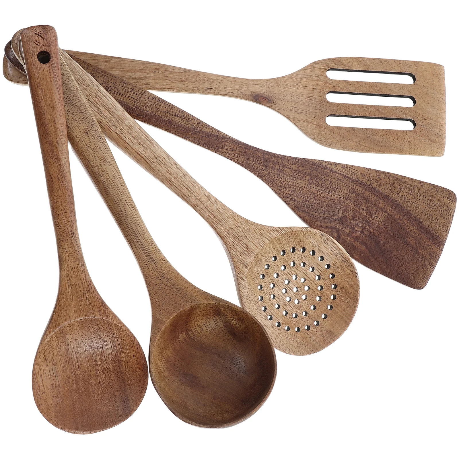 

Wooden Tableware Set Spoons Utensils Eating Spatula Kit Small Bulk Heatresistant Nonstick Kitchen Tools Cooking Shovels