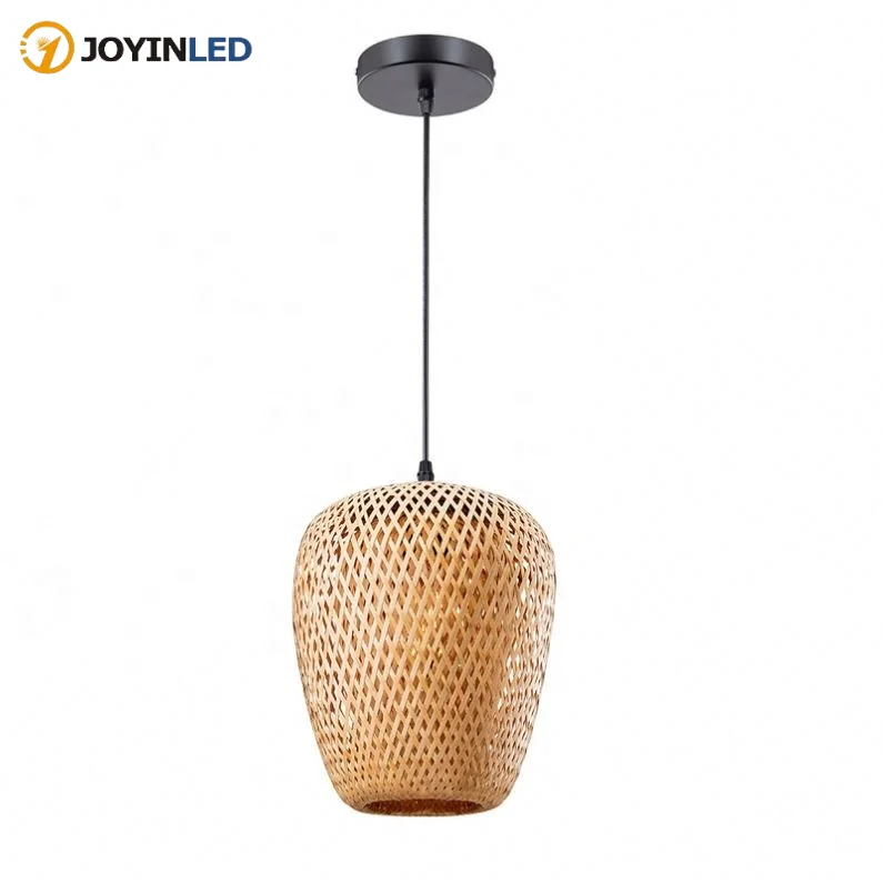 

Woven Bamboo Lampshade Lantern Pendant Lighting Handmade Pendant Light Fixture Natural Rattan Hanging Lamps Chandelier