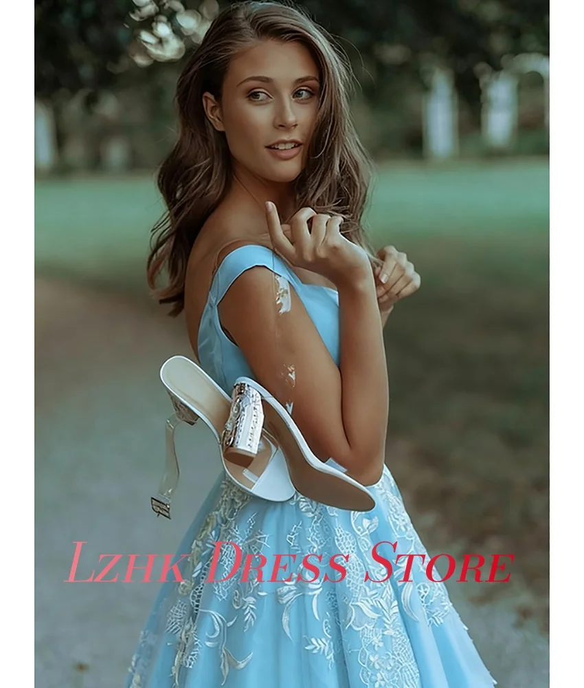 Aangepaste Temperament Organza A-lijn Spaghettibandjes Applicaties Avondjurk Delicate Sweetheart Vloerlengte Galajurken