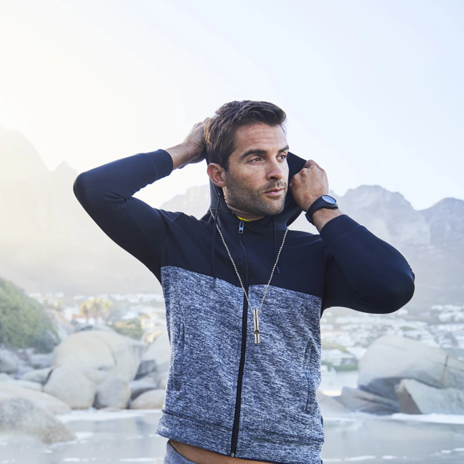 

Survival Whistle Keychain Loud Handheld Hiking Safety Multifunctional Outdoor Camping