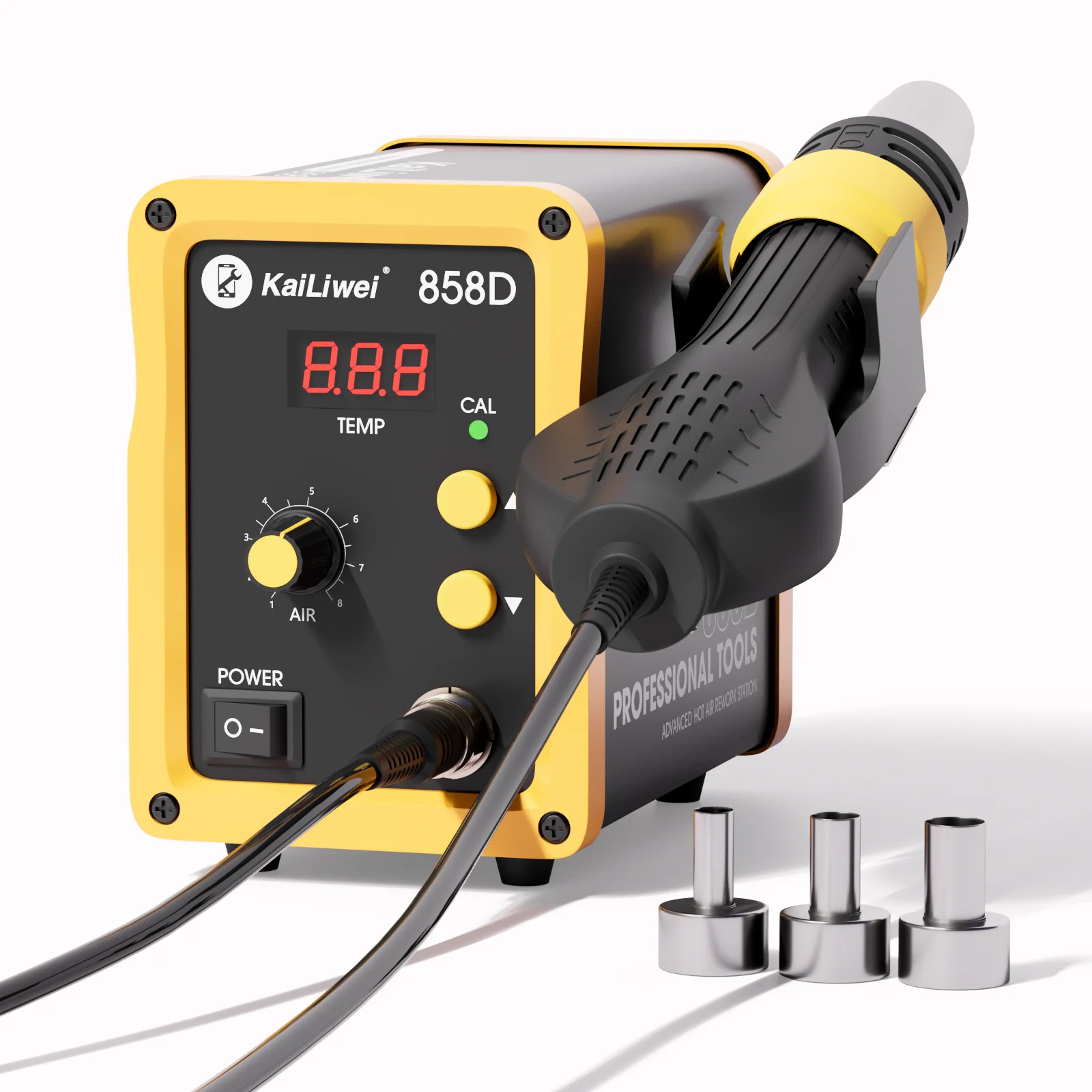 Kailiwei 858D 750W 220V/110V Led Digital BGA Rework Solder Soldering Heat Air Gun Station for Electric SMD SMT Welding Repair