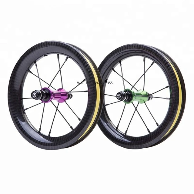 

HRD008T 30mm 6801 2rs 25mm Clincher Spoke Children Balance Bike Wheels China Push Bike Wheel Set Carbon Wheels 12''