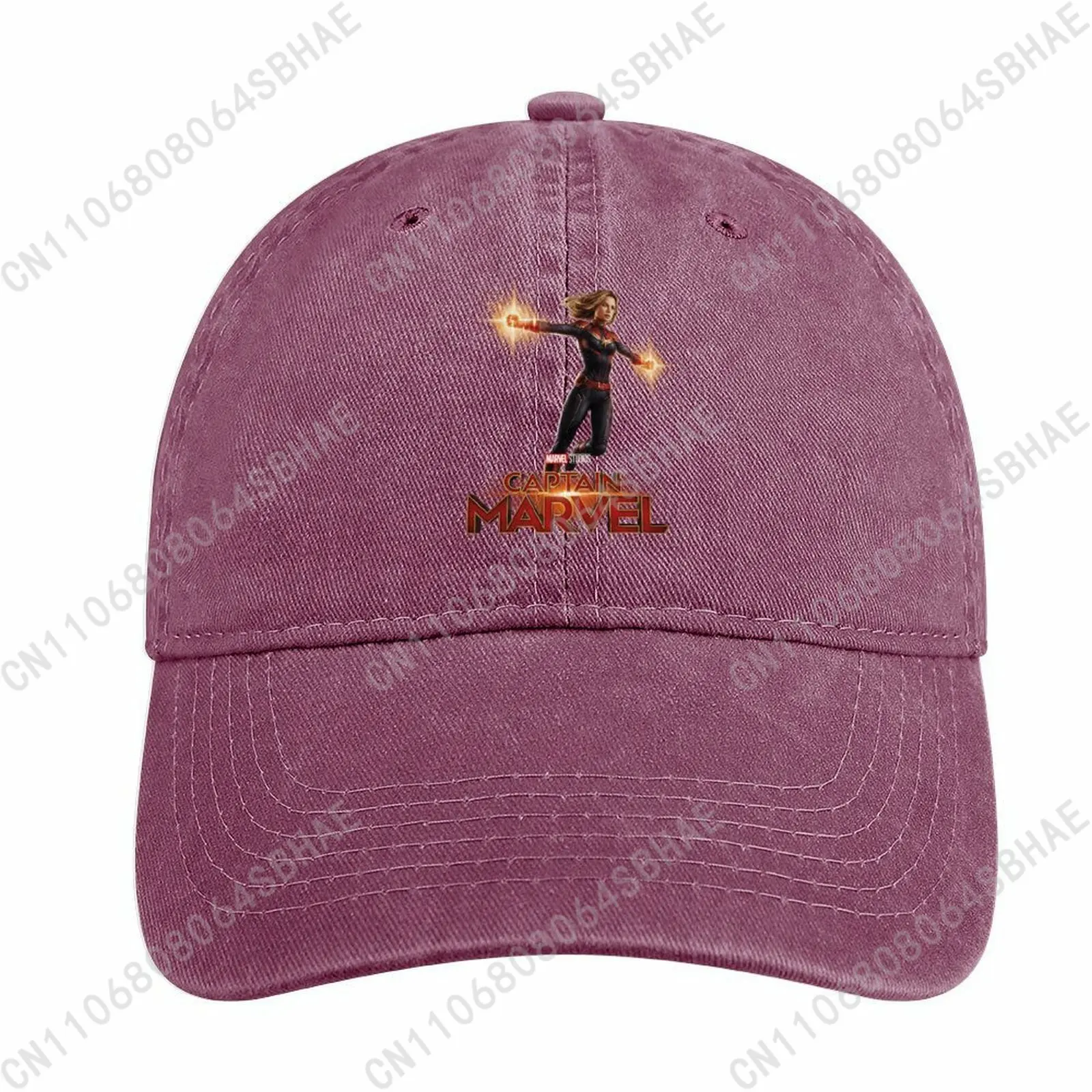

Marvel Captain Marvel Washed Cotton Baseball Cap Vintage Dad Hat Men Women Retro Adjustable Denim Cap Streetwear Cosplay