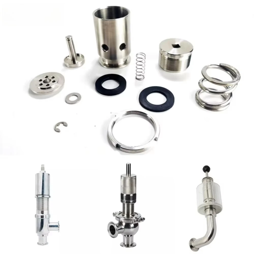 Food Grade Hygienic Custom SS304 Manual Butterfly Relief Valve Pressure Reduce Expansion Sanitary Safety Valve