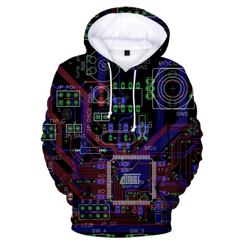 

Electronic Chip 3D Printed Funny Hoodies Men Women Fashion Harajuku Hoody Pullovers Unisex Streetwear Oversized Hoodie