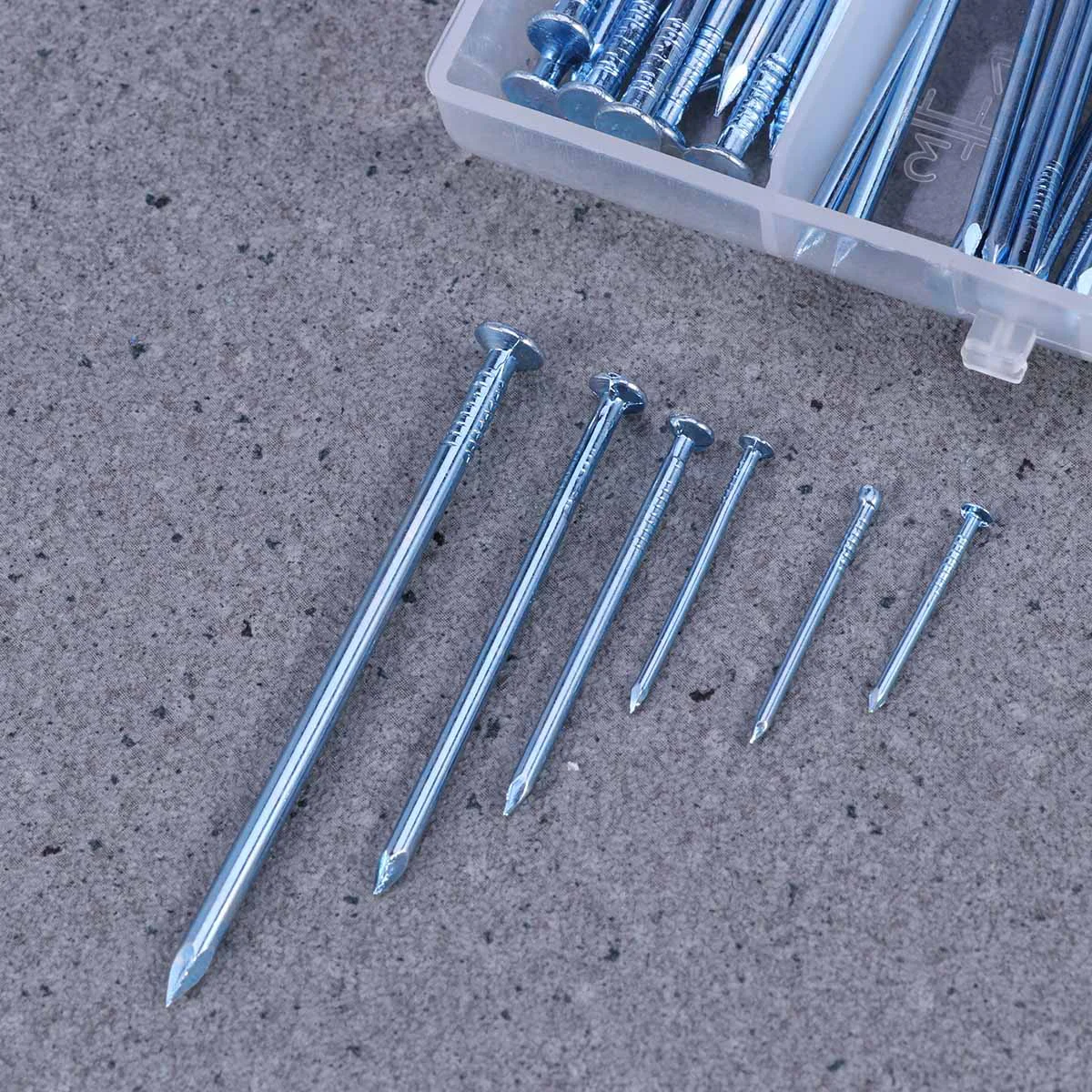 240 PCS Round Nail Masonry Electric File Nails for Hanging Pictures Assortment Kit