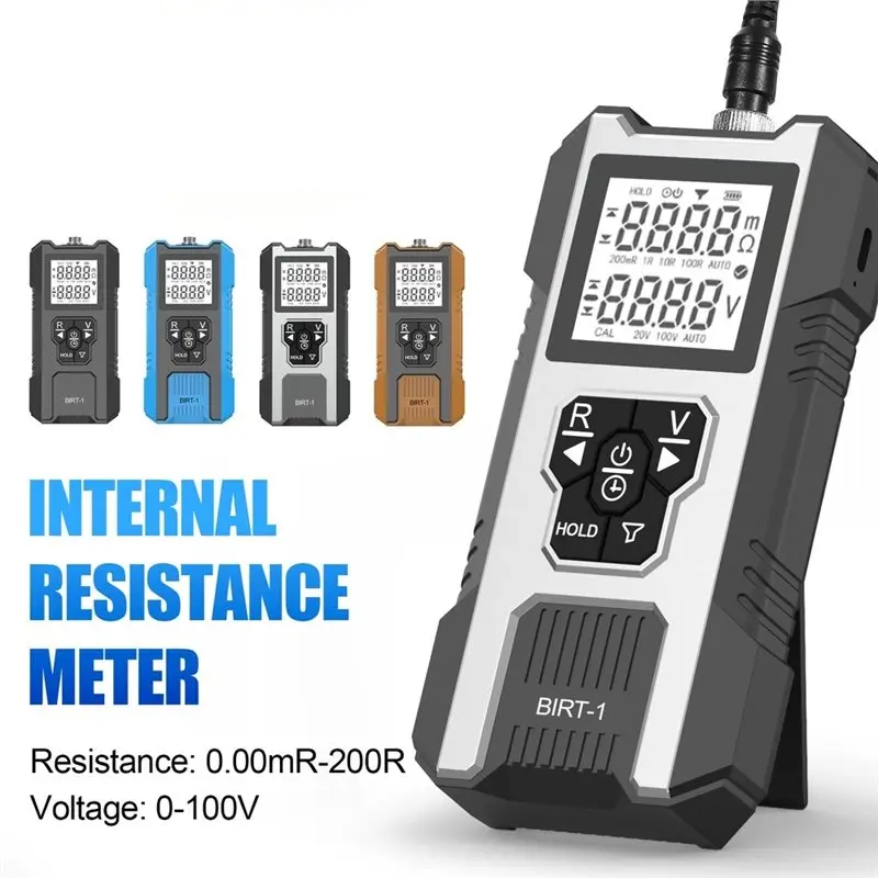 USER FRIENDLY-18650 Battery Internal Resistance Tester DIY Lithium Ternary Lead-Acid Storage Battery Testing Meter Yellow