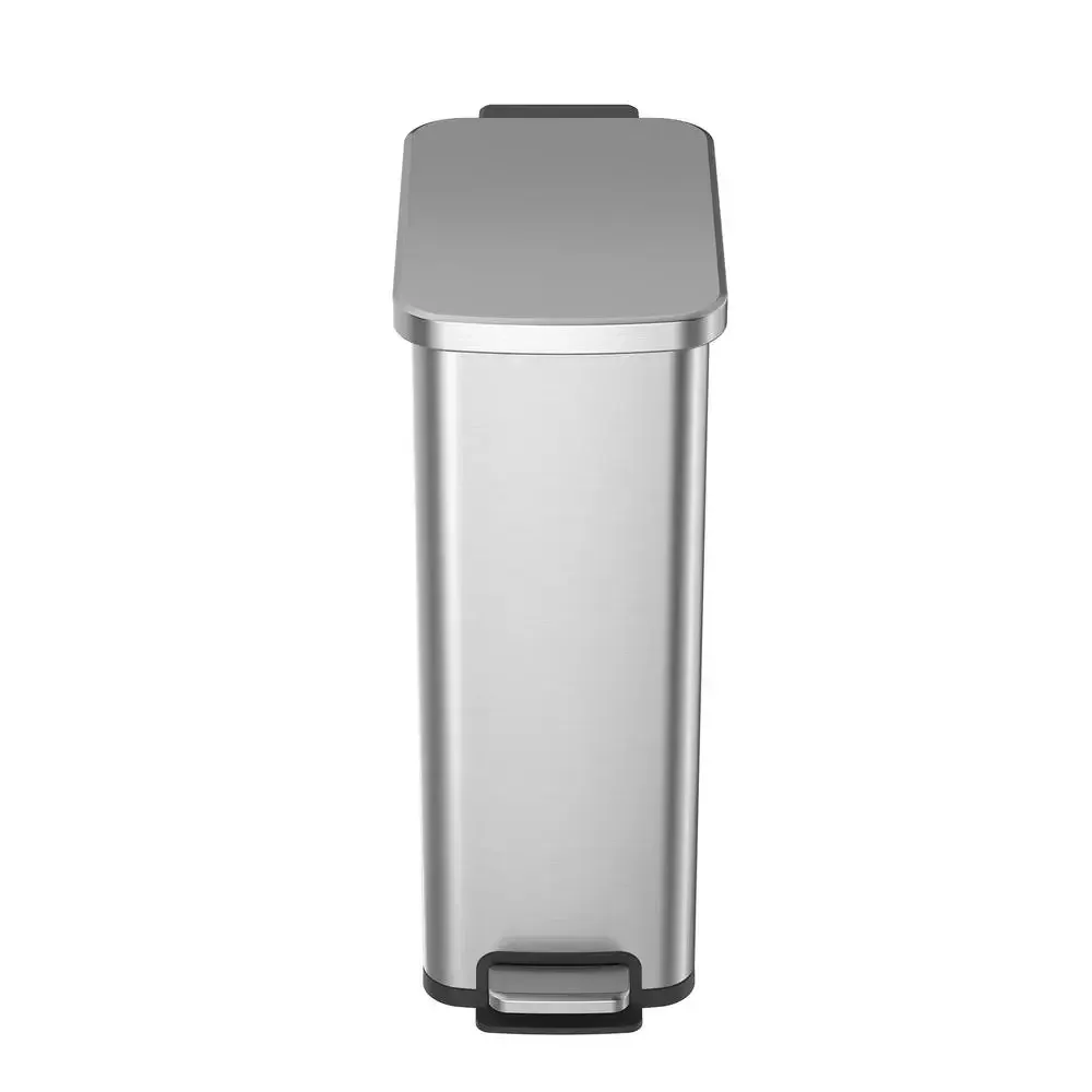 

7.9 Gallon Stainless Steel Slim Step Trash Can Soft Close Touchless Operation Fingerprint Resistant Easy Clean Vertical Design