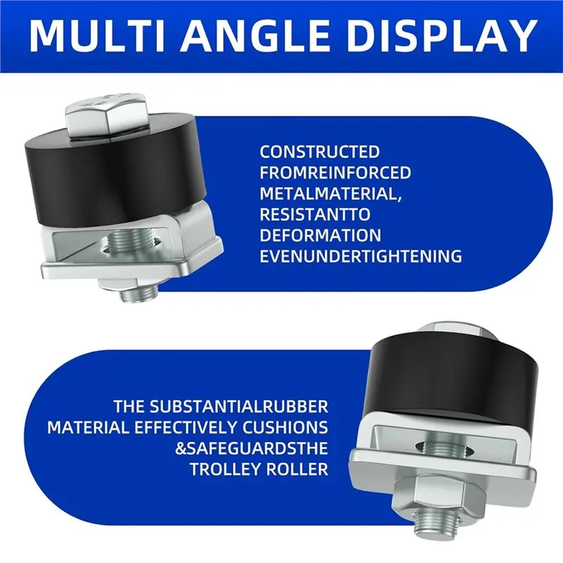 【المفضل!】مجموعة عجلات عربة الأسطوانة لقناة Unistrut Strut 1-5/8 بوصة أو أطول - مجموعة عربة ذات حدود الحركة والموضع #6