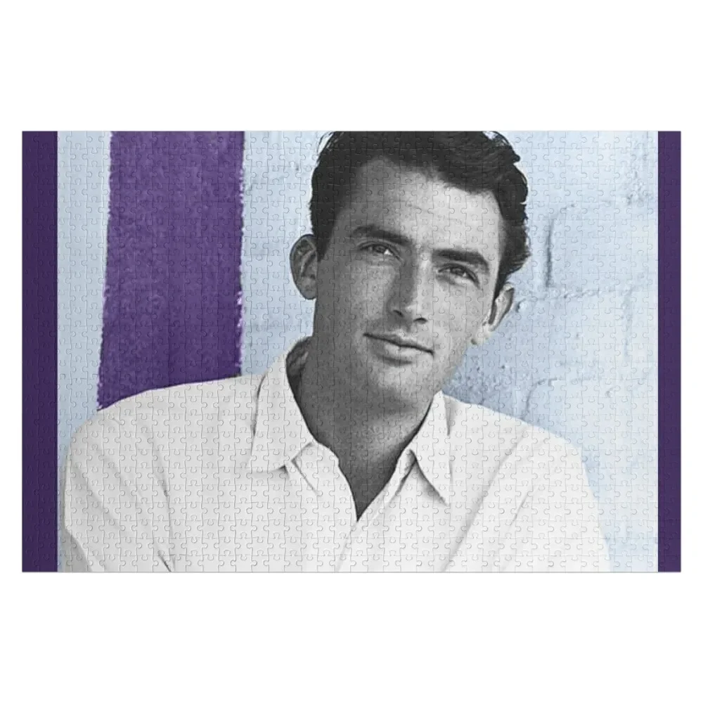 

Gregory Peck on blue background Jigsaw Puzzle Iq Customizable Child Gift Puzzle