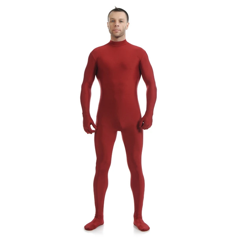 Ainclu ชุดสูท zentai Morph ผ้าสแปนเด็กซ์สำหรับผู้ชายชุดจัมพ์สูทฮาโลวีนสำหรับผู้ใหญ่ชุดคาร์นิวัลชุดฟิตเนสชายการแสดงบทบาท