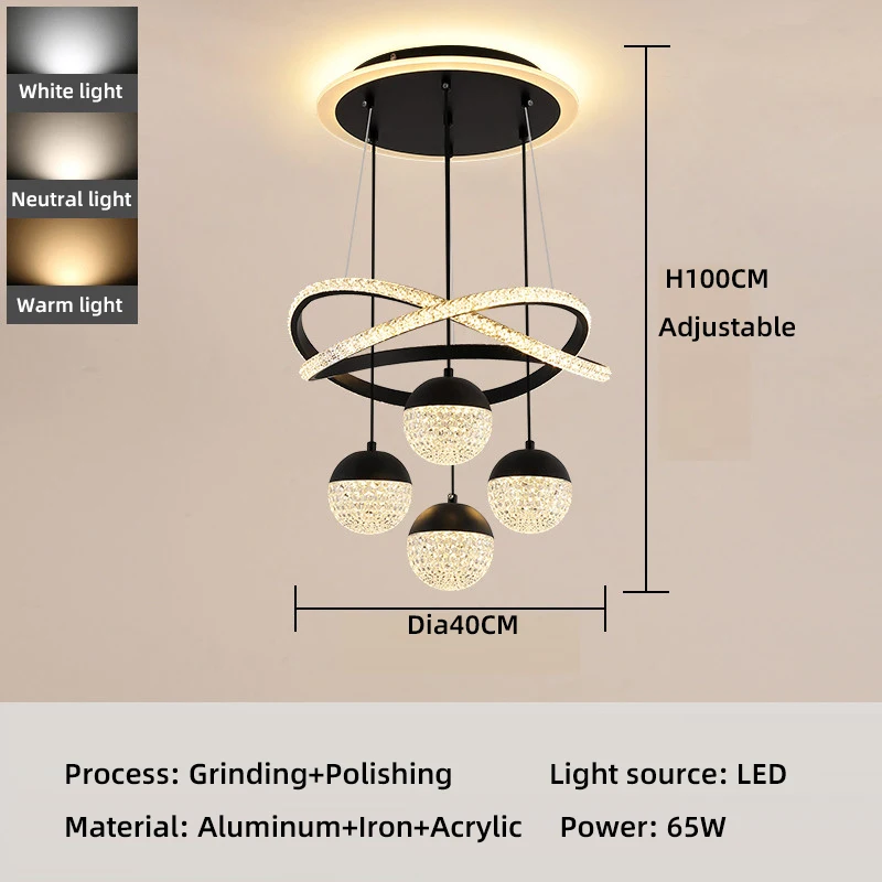 Moderne acryl imitatie kristallen kroonluchter Home Decor eettafel hanglamp slaapkamer LED binnenverlichting woonkamer verlichting