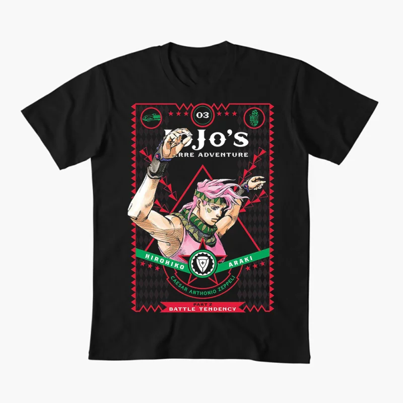 

0413 JoJo's Bizarre Adventure Anime Gift t shirt 100% cotton printed Graphic Clothes Y2K clothing Cartoon Tee All size Tops