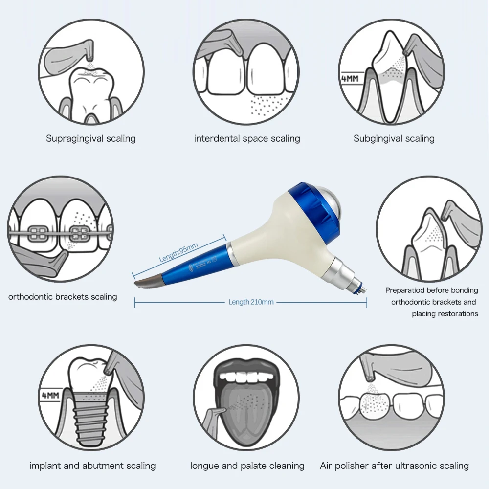 

Dental JET PRO Air Polisher Subgingival polishing oral hygiene Subgingival Nozzle Teeth cleaning Dentistry Equipment