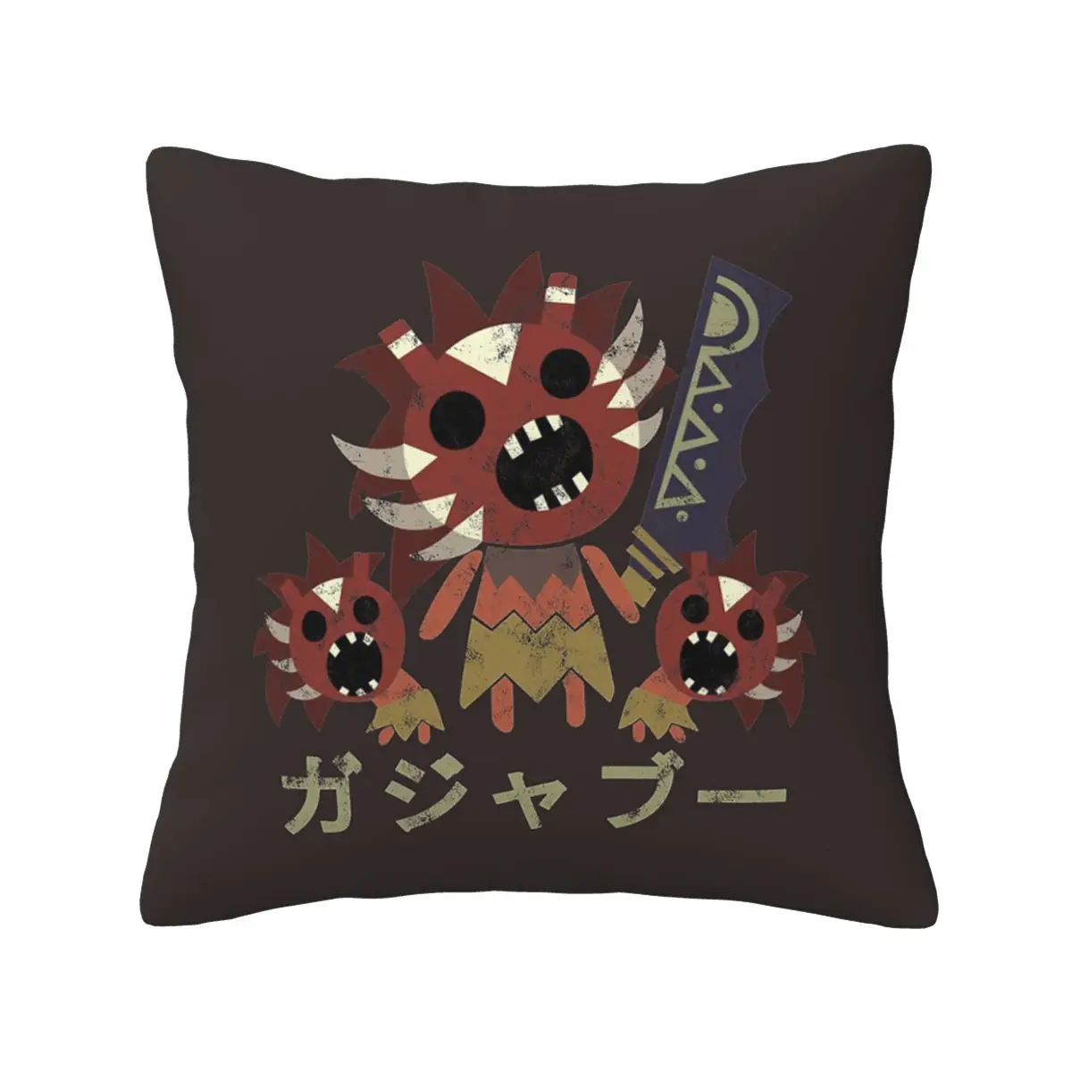 

Monster Hunter World Gajalaka Kanji Polyester Cushion Cover Decor Throw Pillow Case Cover for sofa Double-sided Printed