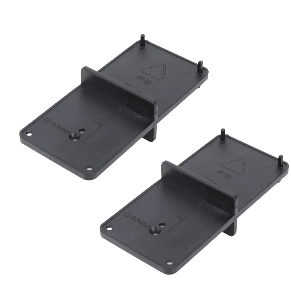 2PCS Black Hinge Hole Locator 85x40mm Hinge Hole Opener Hole Positioner Plate Compact Pocket Size Cabinet Hinge Template