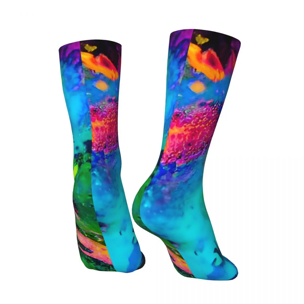 Vintage Neon Trails - Vibrant Patterns For Adventure Men's compression Socks Unisex Street Style Seamless Printed Novelty Sock