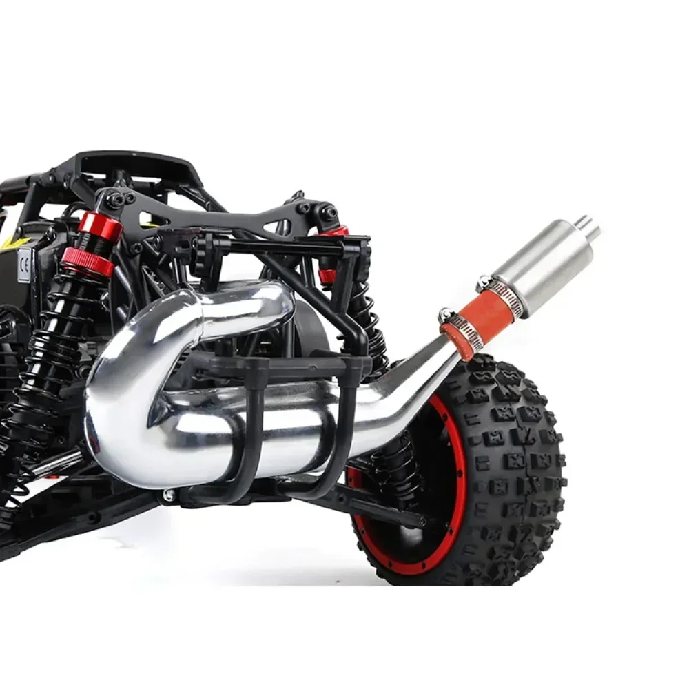 1Set In Acciaio Inox Tubo Di Scarico Marmitta Silenziatore Kit Per HPI BAJA ROVAN 5B 5T 5SC LOSI TDBX FS 1/5 RC Auto